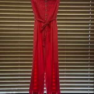 Elegant Coral Jumpsuit